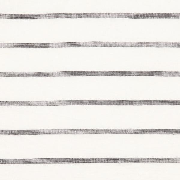 linenme Linen Fabric Stripe Graphite