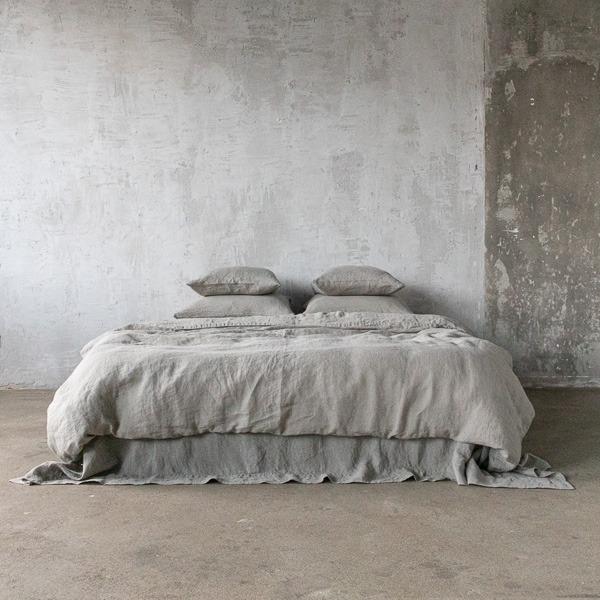 Linenme Linen Fabric Taupe Stone Washed
