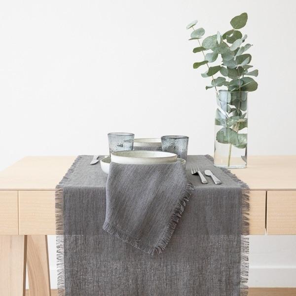 Linenme Linen Fabric Terra Graphite