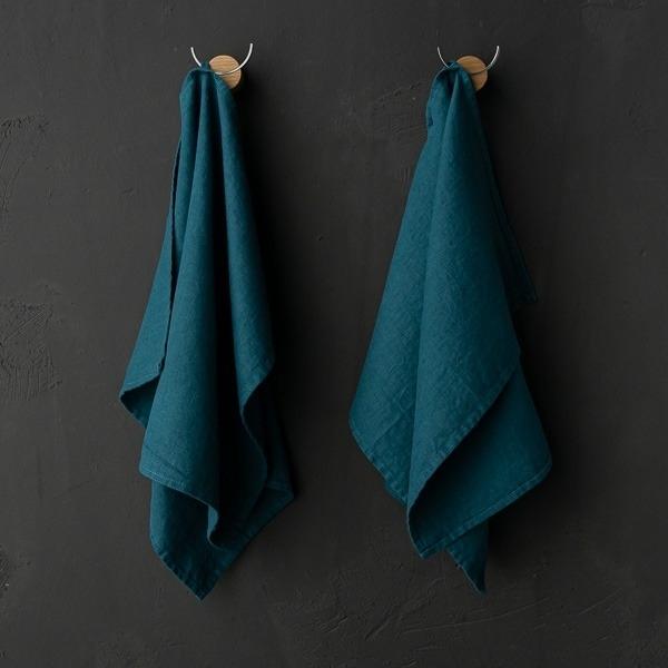 Linenme Linen Fabric Terra Marine Blue