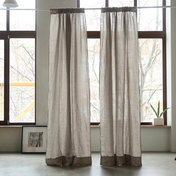Linenme Linen Fabric Washed Taupe Stone Washed