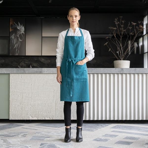 Linenme Linen Fabric Washed Terra Marine Blue