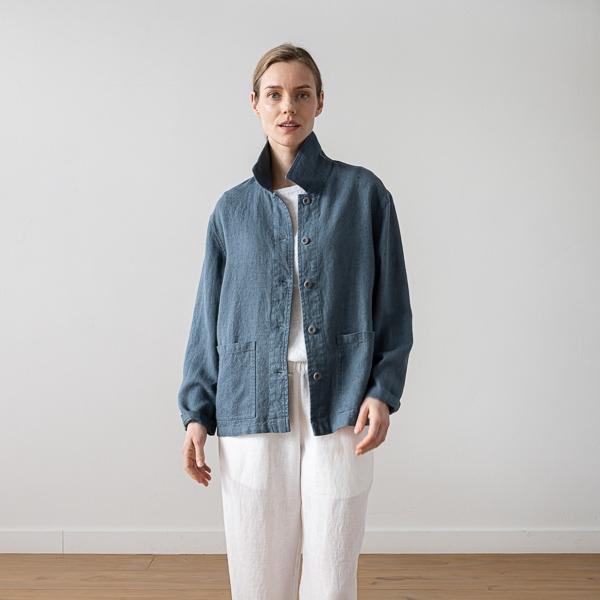 Linenme Linen Jacket Black Tokyo