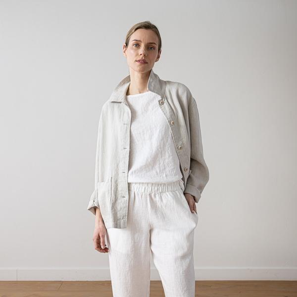 Linenme Linen Jacket Black Tokyo