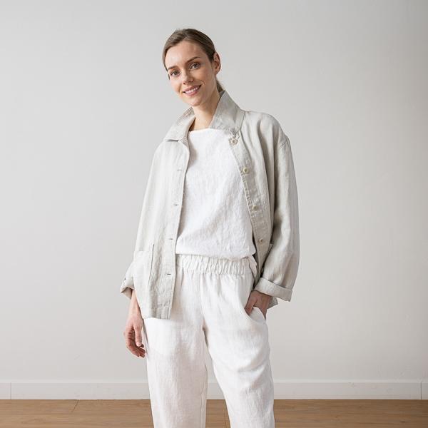 Linenme Linen Jacket Black Tokyo