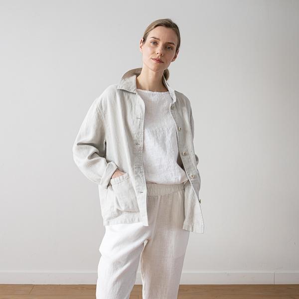 Linenme Linen Jacket Black Tokyo