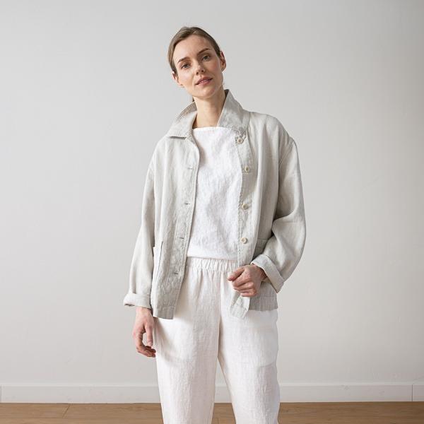 linenme Linen Jacket Black Tokyo