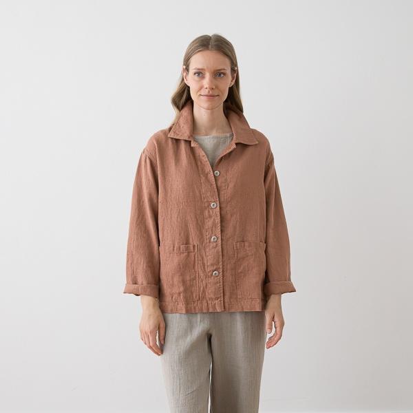 Linenme Linen Jacket Mocha Tokyo