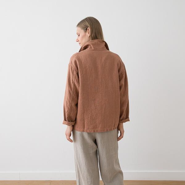 Linenme Linen Jacket Mocha Tokyo