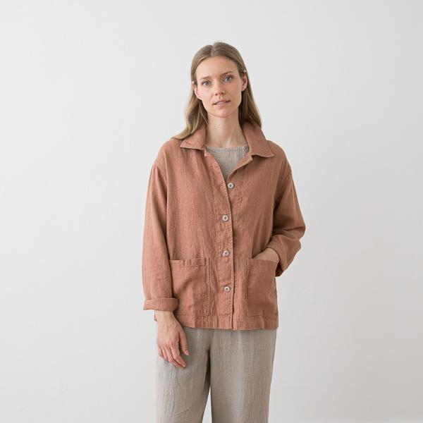 linenme Linen Jacket Mocha Tokyo