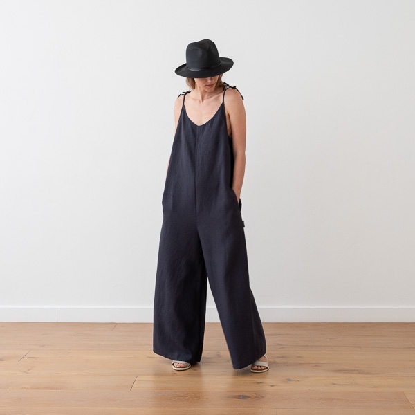 Linenme Linen Jumpsuit Anthracite Amelia