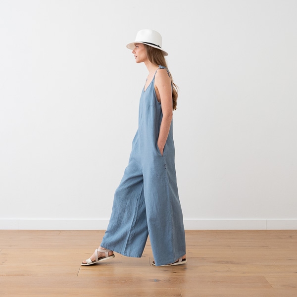 Linenme Linen Jumpsuit Anthracite Amelia