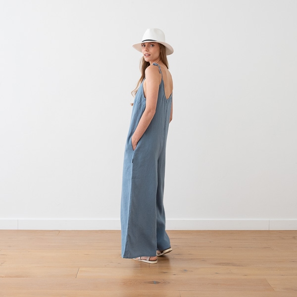 Linenme Linen Jumpsuit Anthracite Amelia
