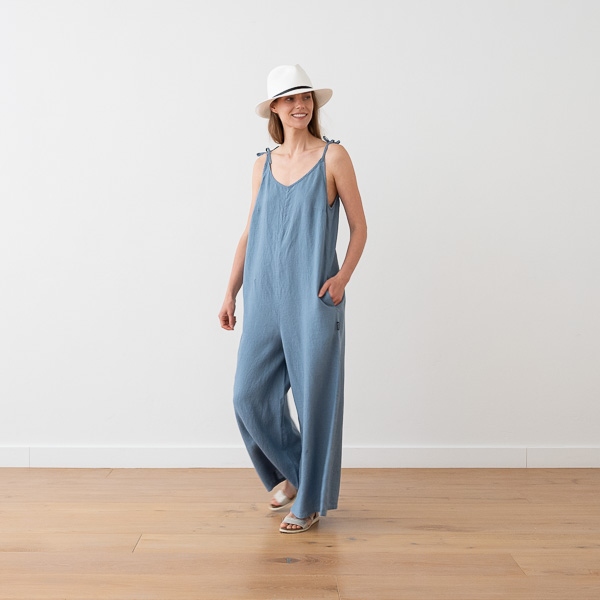 linenme Linen Jumpsuit Anthracite Amelia