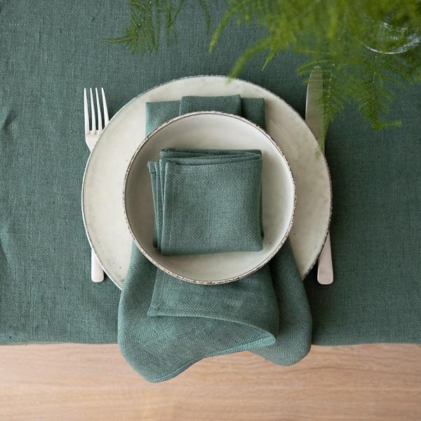 Linenme Linen Napkin Balsam Green Lara