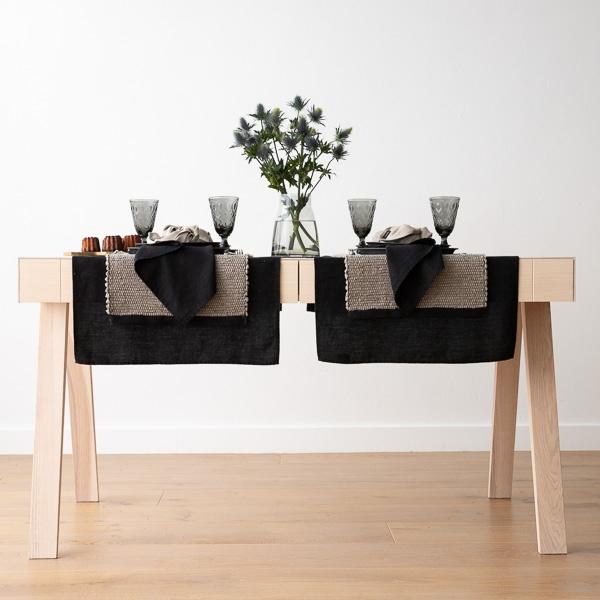 Linenme Linen Napkin Black Terra