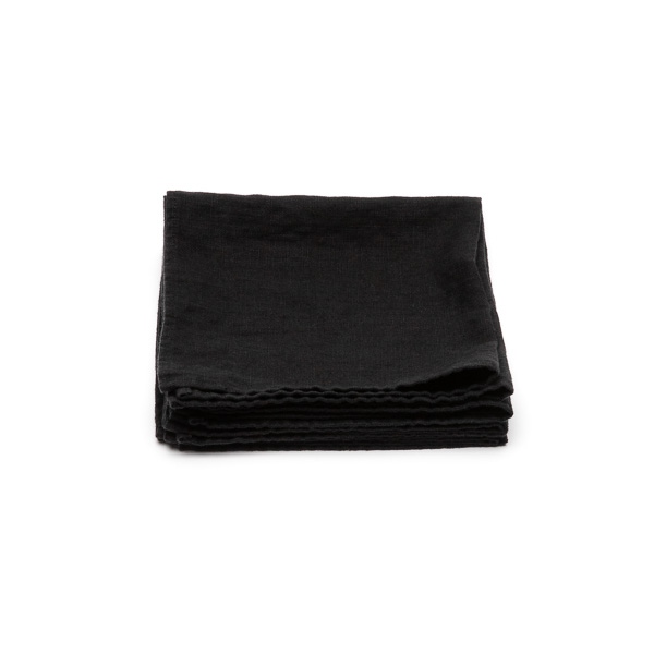 Linenme Linen Napkin Black Terra