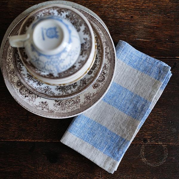 linenme Linen Napkin Blue Natural Boston