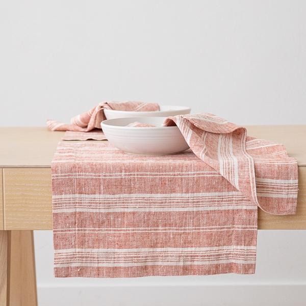 Linenme Linen Napkin Brick Multistripe