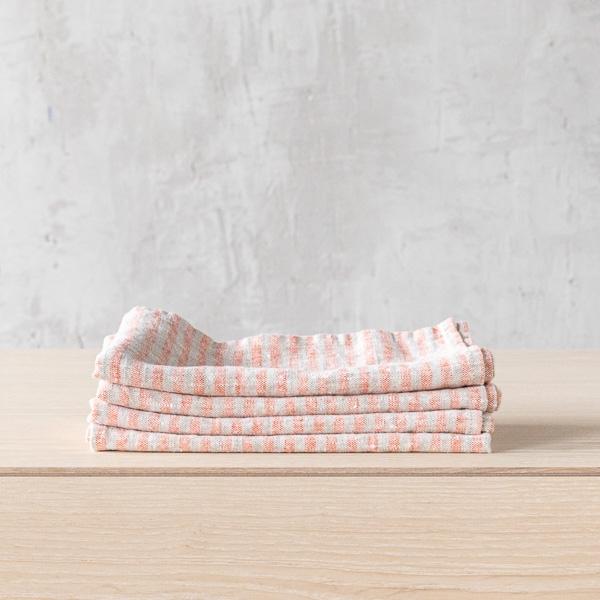linenme Linen Napkin Brick Natural Brittany