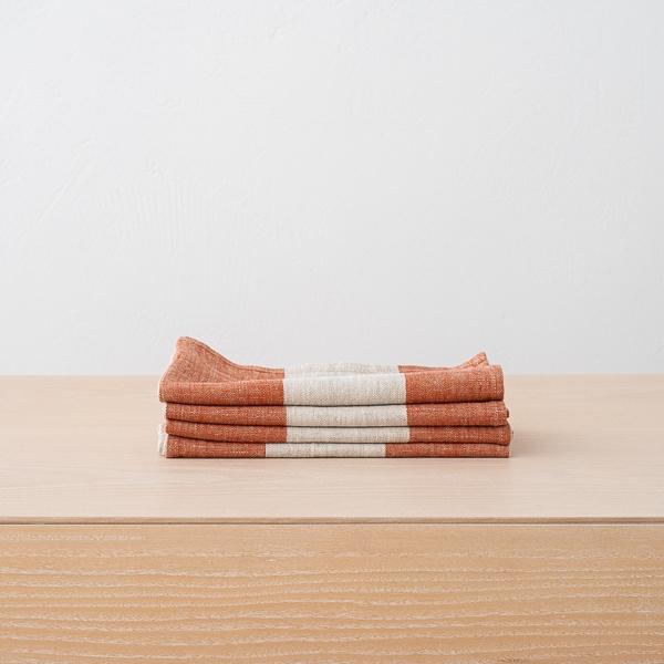 linenme Linen Napkin Brick Natural Venice