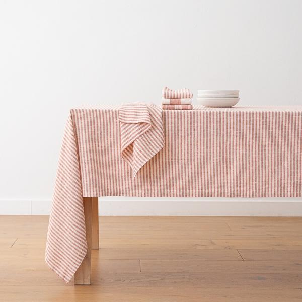 Linenme Linen Napkin Brick White Brittany