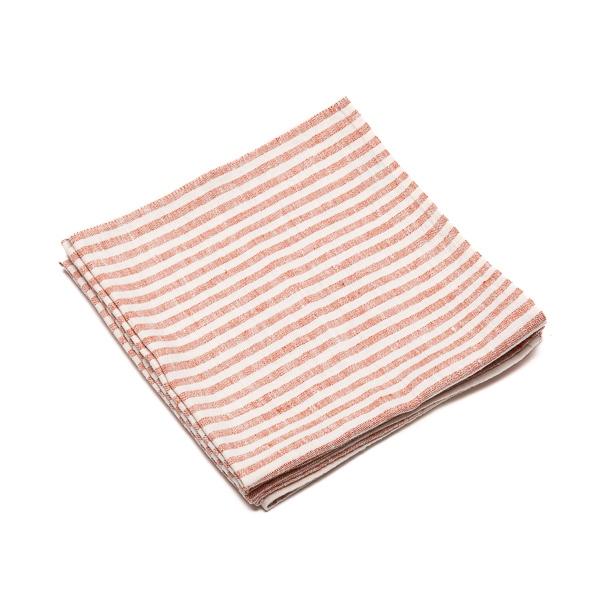 Linenme Linen Napkin Brick White Brittany