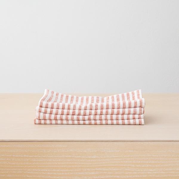 linenme Linen Napkin Brick White Brittany