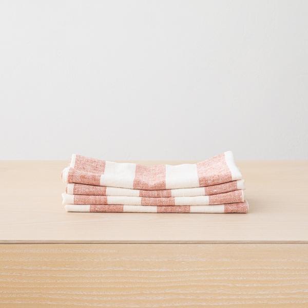 linenme Linen Napkin Brick/White Philippe