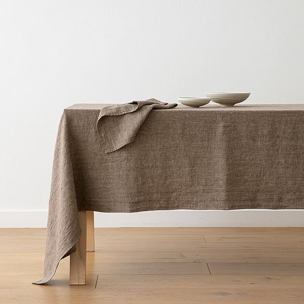 Linenme Linen Napkin Choco Natural Chevron