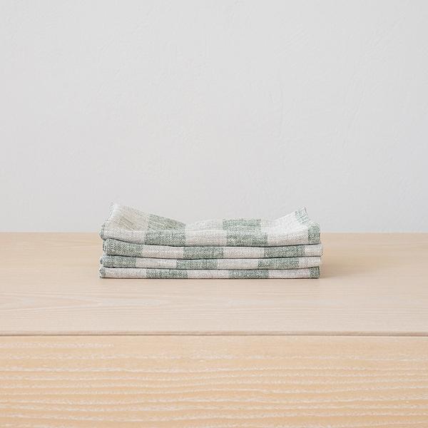 Linenme Linen Napkin Forest Green Natural Boston