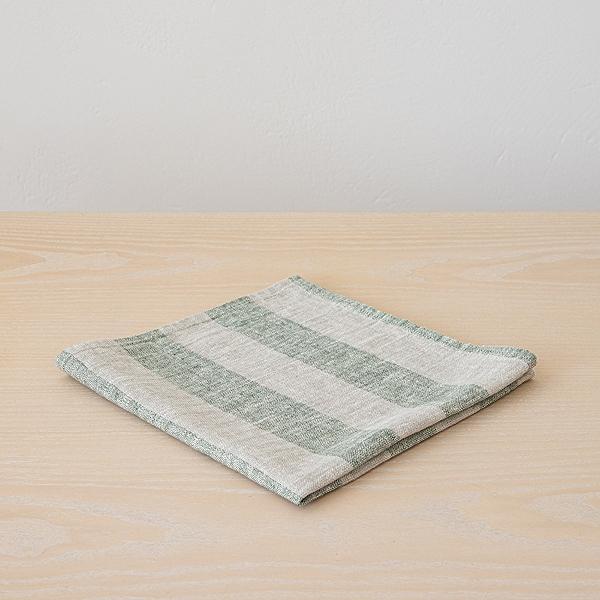 Linenme Linen Napkin Forest Green Natural Boston