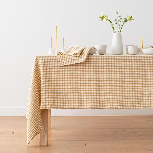 Linenme Linen Napkin Gingham Antique Gold
