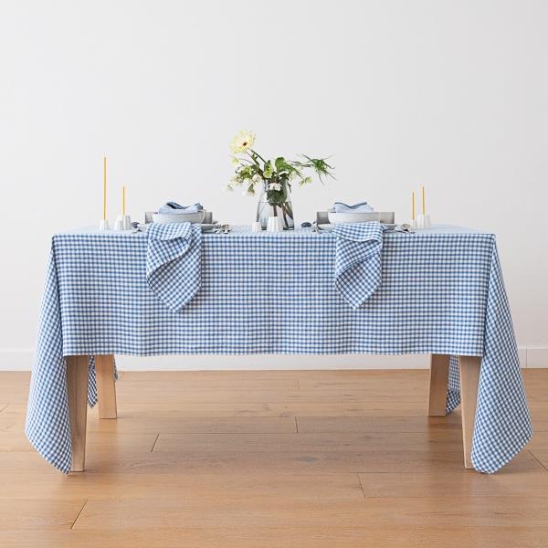 Linenme Linen Napkin Gingham Blue