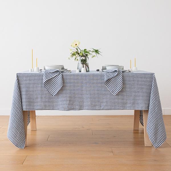 Linenme Linen Napkin Gingham Indigo