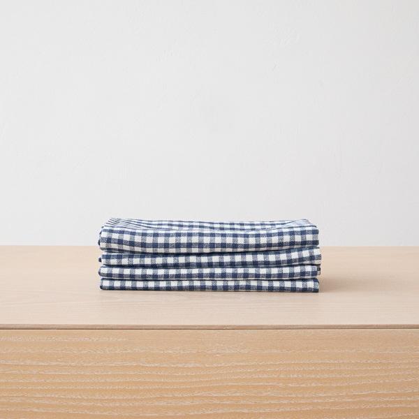 linenme Linen Napkin Gingham Indigo