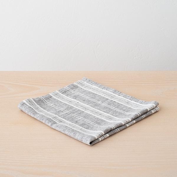 Linenme Linen Napkin Graphite Multistripe
