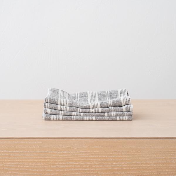 linenme Linen Napkin Graphite Multistripe