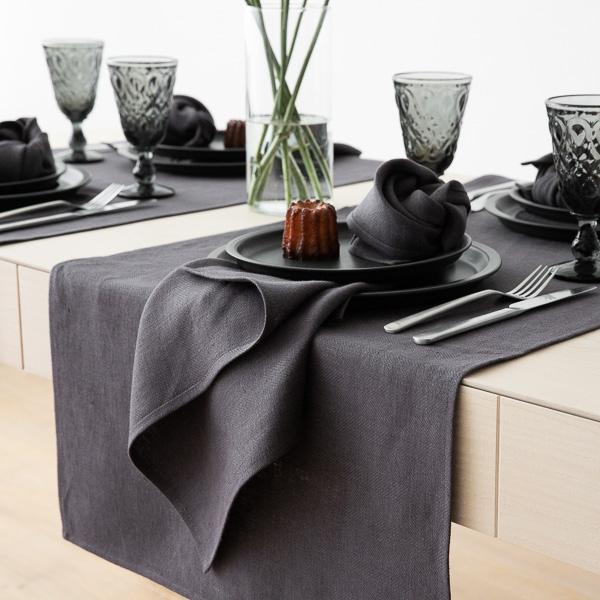 Linenme Linen Napkin Grey Lara