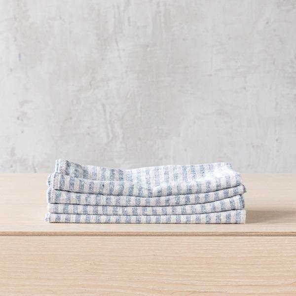 linenme Linen Napkin Indigo Natural Brittany