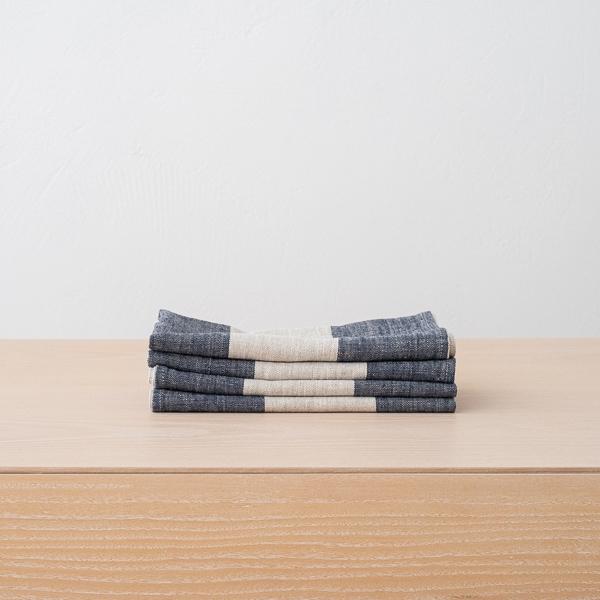 linenme Linen Napkin Indigo Natural Venice