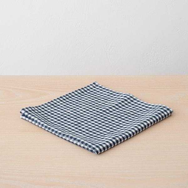 Linenme Linen Napkin Indigo Small Gingham