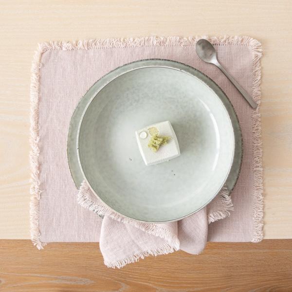 Linenme Linen Napkin Latte Terra Fringe