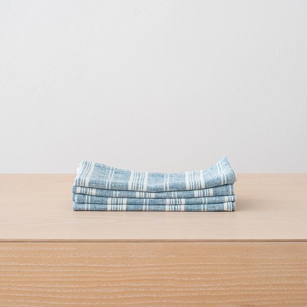 linenme Linen Napkin Marine Blue Multistripe