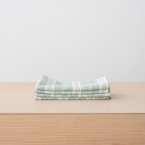 linenme Linen Napkin Multistripe Aqua Foam