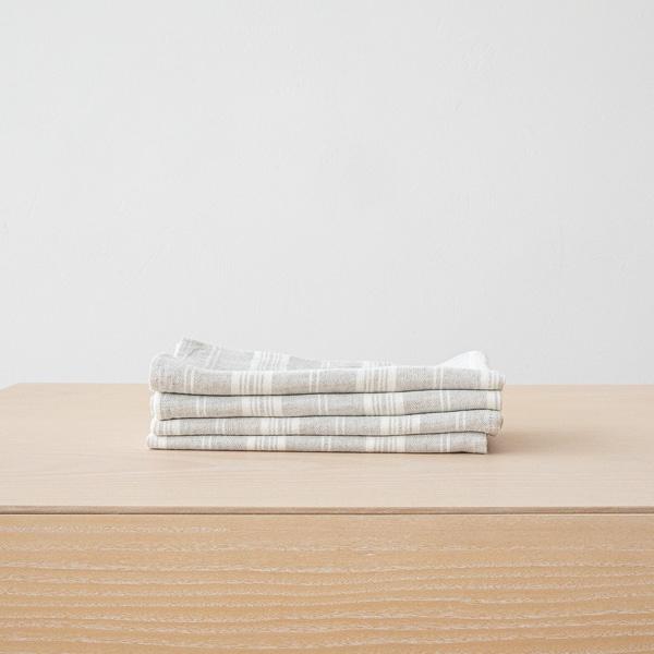 linenme Linen Napkin Multistripe Off White Natural