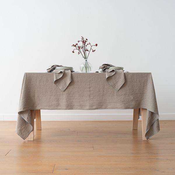 Linenme Linen Napkin Natural Stone Blue Venezia