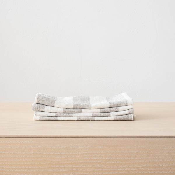 linenme Linen Napkin Off White Grey Philippe
