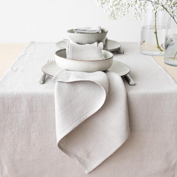 Linenme Linen Napkin Silver Lara
