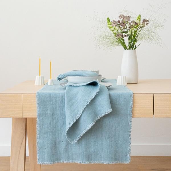 Linenme Linen Napkin Stone Blue Rustic